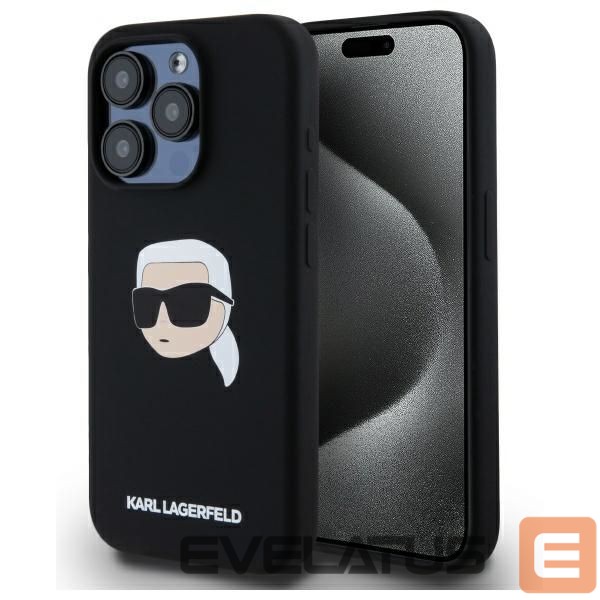 Other goods Karl Lagerfeld Karl Lagerfeld KLHMP15LSKHPPLK iPhone 15 Pro 6.1" black/black hardcase Silicone Karl Head Print MagSafe