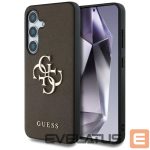 Back panel cover Guess  Guess Grained Big 4G Logo Small Classic Logo case for Samsung Galaxy S25 Plus brown 