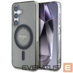 Back panel cover Guess  Guess Rhinestones Printed Classic Logo MagSafe Samsung Galaxy S25 case black 