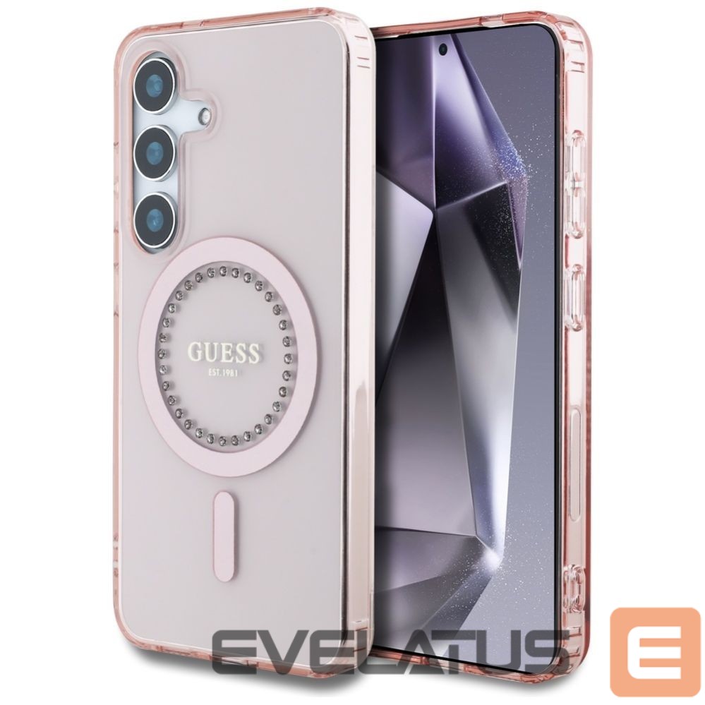Other goods Guess Guess Rhinestones Printed Classic Logo MagSafe Samsung Galaxy S25 Case Pink