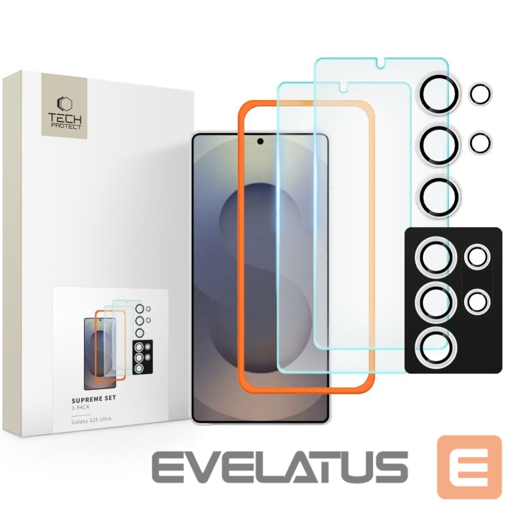 Other goods Tech-Protect Tech-Protect Supreme Set for Samsung Galaxy S25 Ultra 2x Tempered Glass Screen Protector / Camera Tempered Glass - Clear