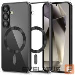 Back panel cover Tech-Protect  Tech-Protect MagMat MagSafe Case for Samsung Galaxy S25 - Clear Black 