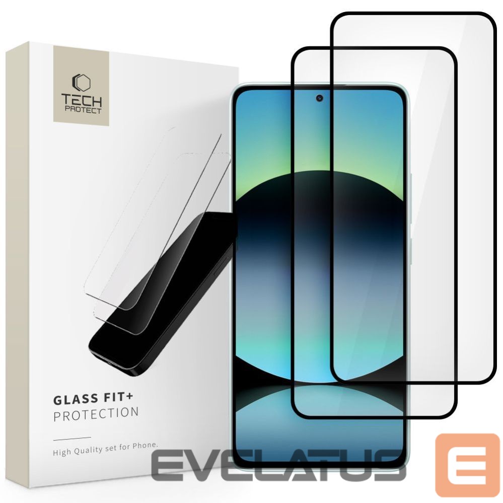 Other goods Tech-Protect Tech-Protect Glass Fit +2-Pack Tempered Glass for Xiaomi Redmi Note 14 4G / 5G - Black