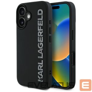 Other goods Karl Lagerfeld  Karl Lagerfeld HC 3D Rubber Elongated Glitter iPhone 16 Case - Black 