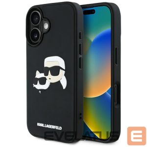 Other goods Karl Lagerfeld  Karl Lagerfeld HC 3D Rubber Double Heads iPhone 16 Case - Black 