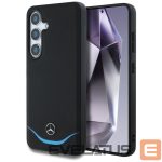Other goods Mercedes-Benz  Mercedes Leather Contrasted Blue Horizontal Curve MagSafe Case for Samsung Galaxy S25 - Black 