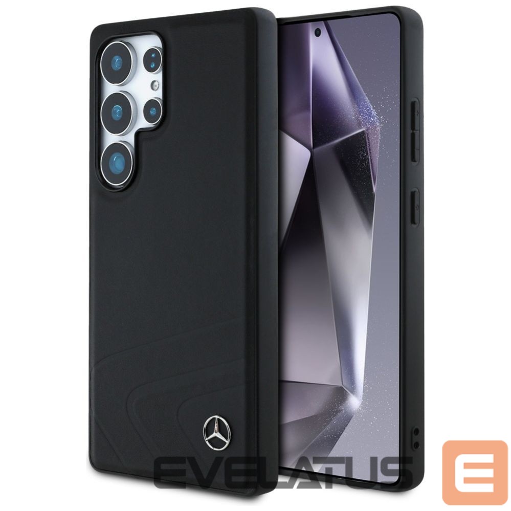 Other goods Mercedes-Benz Mercedes Leather Horizontal Debossed Curves MagSafe Case for Samsung Galaxy S25 Ultra - Black
