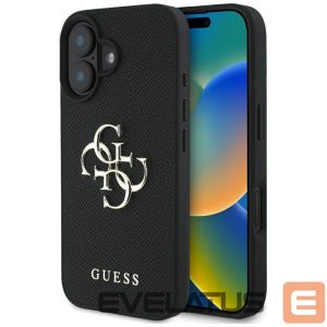 Other goods Guess  Guess Grained Big 4G Logo Small Classic Logo case for iPhone 16 - black 