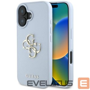 Other goods Guess  Guess Grained Big 4G Logo Small Classic Logo case for iPhone 16 - blue 