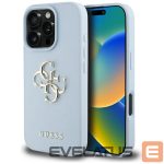 Back panel cover Guess  Guess Grained Big 4G Logo Small Classic Logo case for iPhone 16 Pro - blue 