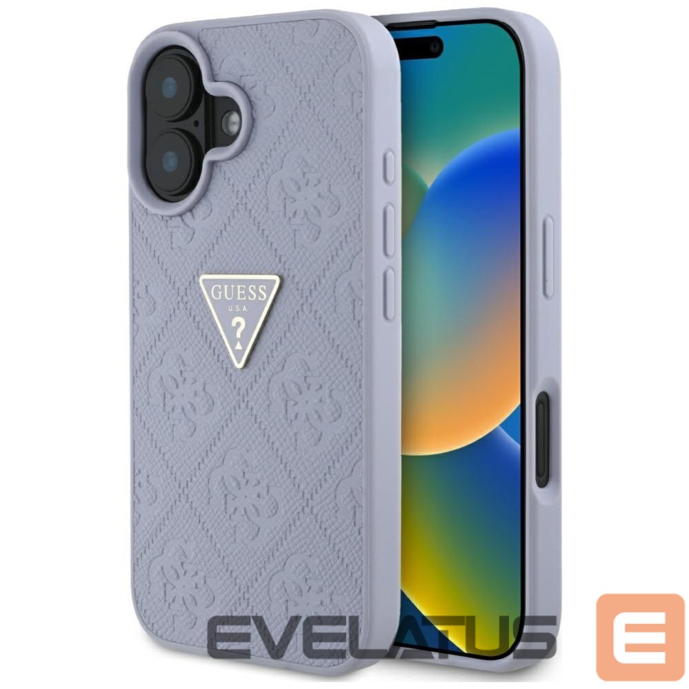 Other goods Guess Guess Hot Stamp 4G Pattern Triangle Metal Logo iPhone 16 Case - Purple