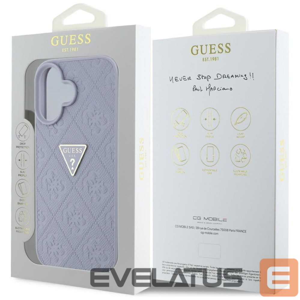 Other goods Guess Guess Hot Stamp 4G Pattern Triangle Metal Logo iPhone 16 Case - Purple