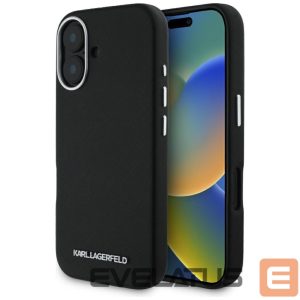 Other goods Karl Lagerfeld  Karl Lagerfeld Saffiano Full Wrapped Elongated Metal Logo MagSafe Case for iPhone 16 - Black 