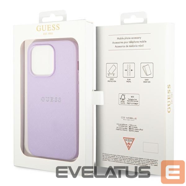 Other goods Guess Guess Saffiano Strap Case for iPhone 14 Pro Max 6.7" - Purple