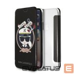 Back panel cover Karl Lagerfeld  Karl Lagerfeld Signature Glitter iPhone X/Xs Case - Black 