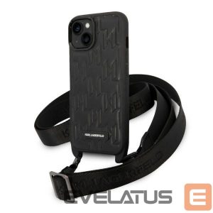 Other goods Karl Lagerfeld  Karl Lagerfeld Monogram Plaque Logo Strap Case for iPhone 14 / 15 / 13 6.1" - Black 
