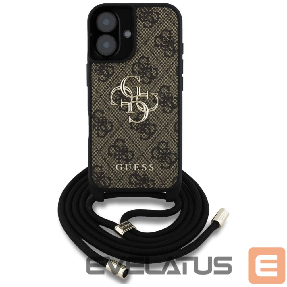 Other goods Guess Guess 4G Big Logo Cord Stap Crossbody Case for iPhone 16 Brown