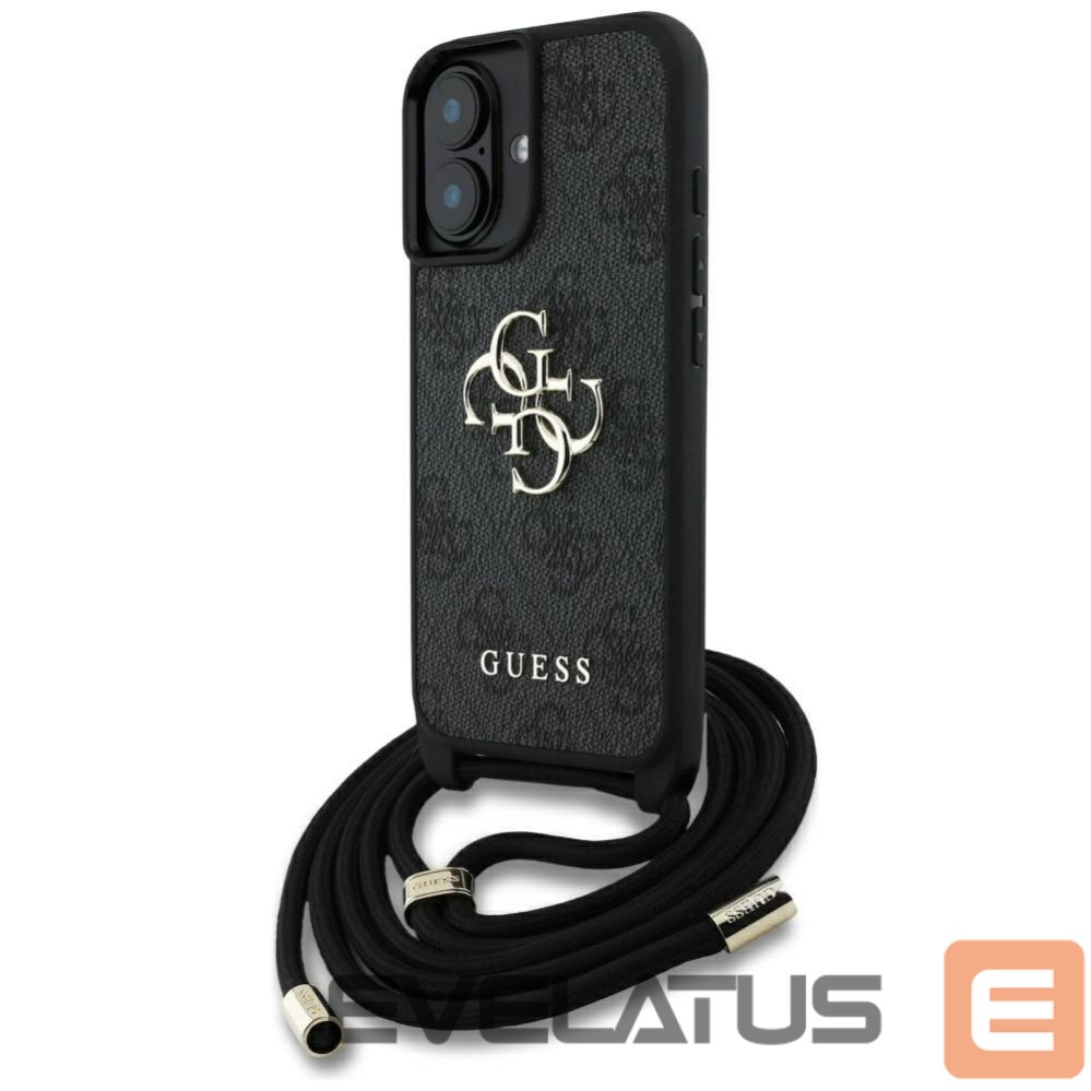 Other goods Guess Guess 4G Big Logo Cord Stap Crossbody Case for iPhone 16 Black