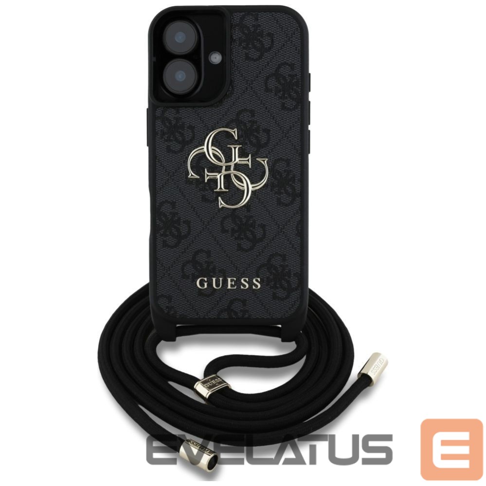 Other goods Guess Guess 4G Big Logo Cord Stap Crossbody Case for iPhone 16 Black