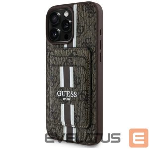 Other goods Guess  Guess 4G Stripes case with Magsafe wallet for iPhone 16 Pro Max brown 