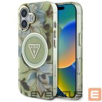 Other goods Guess  Guess Glitter Flowers Triangle Buttons MagSafe case for iPhone 16 green 