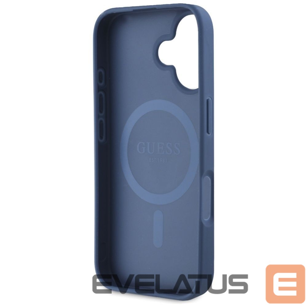 Other goods Guess Guess Grained Printed Flower Pattern MagSafe case for iPhone 16 blue