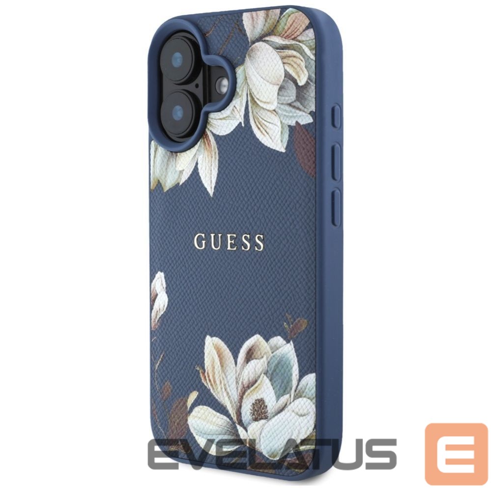 Other goods Guess Guess Grained Printed Flower Pattern MagSafe case for iPhone 16 blue
