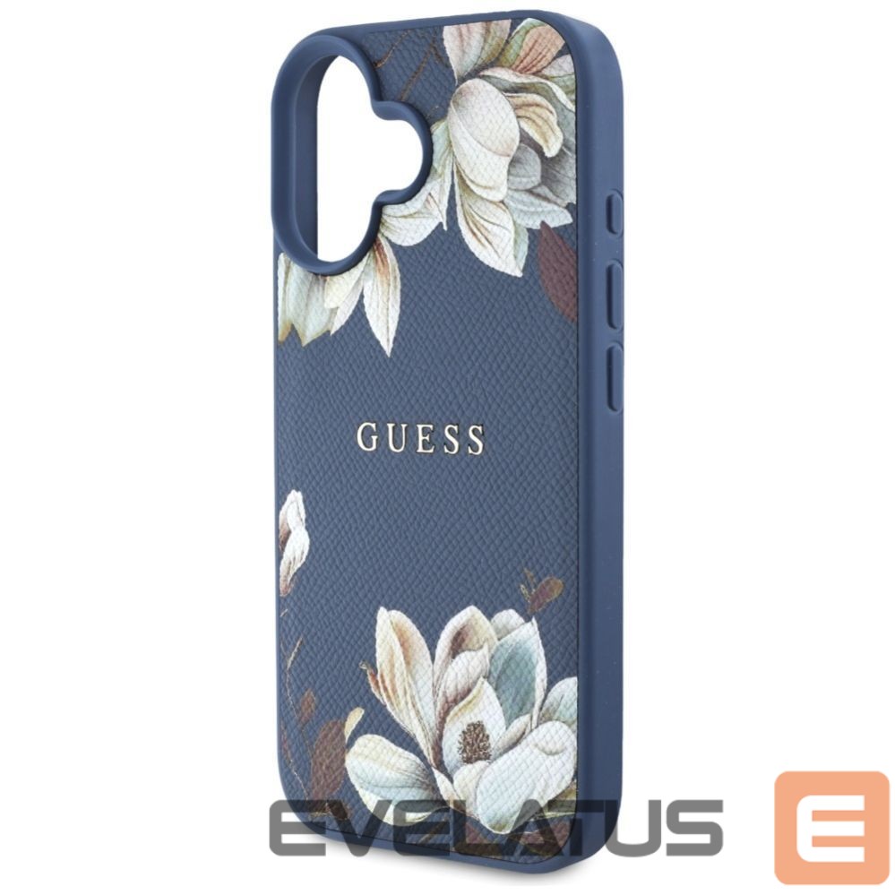 Other goods Guess Guess Grained Printed Flower Pattern MagSafe case for iPhone 16 blue