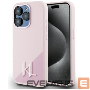Other goods Karl Lagerfeld  Karl Lagerfeld Silicone Shadow Metal Initial MagSafe Case for iPhone 15 Pro Pink 