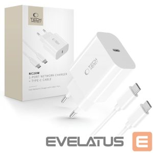 Other goods Tech-Protect  Tech-Protect NC20W PD20W USB-C wall charger with USB-C cable - white 