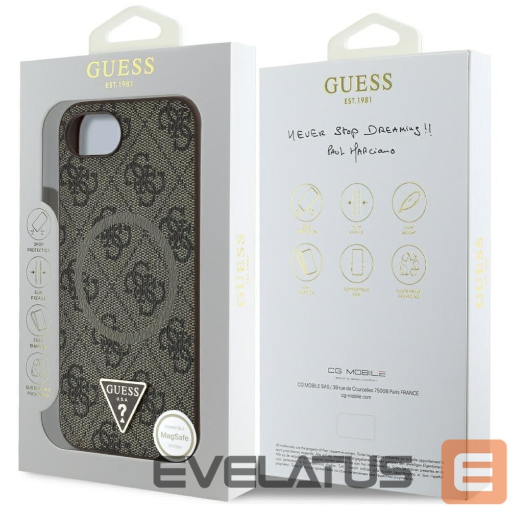 Other goods Guess Guess 4G Ring Triangle Logo MagSafe iPhone 16e Case - Brown
