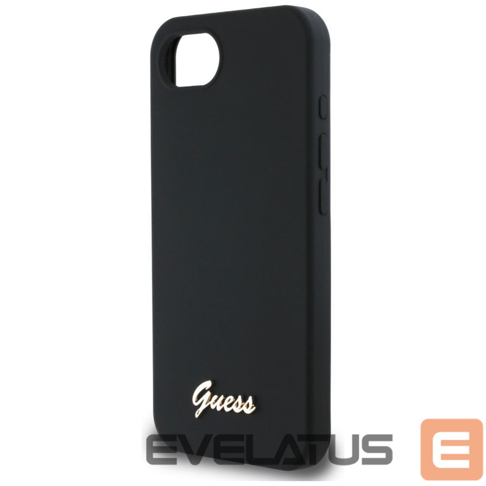 Other goods Guess Guess Silicone Script Metal Logo MagSafe iPhone 16e Case - Black