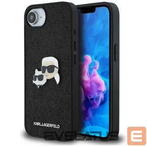 Other goods Karl Lagerfeld  Karl Lagerfeld Fixed Glitter Karl&Choupette Heads Metal Pin iPhone 16e Case - Black 