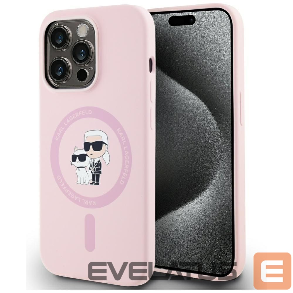 Other goods Karl Lagerfeld Karl Lagerfeld Silicone Karl&Choupette MagSafe Case for iPhone 14 Pro Max - Pink