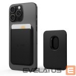 Back panel cover Tech-Protect  Tech-Protect MagWallet Magsafe Case with Universal Magnetic Card or Document Holder - Black 