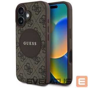 Other goods Guess  Guess 4G Circle Classic Logo MagSafe case for iPhone 16 - brown 