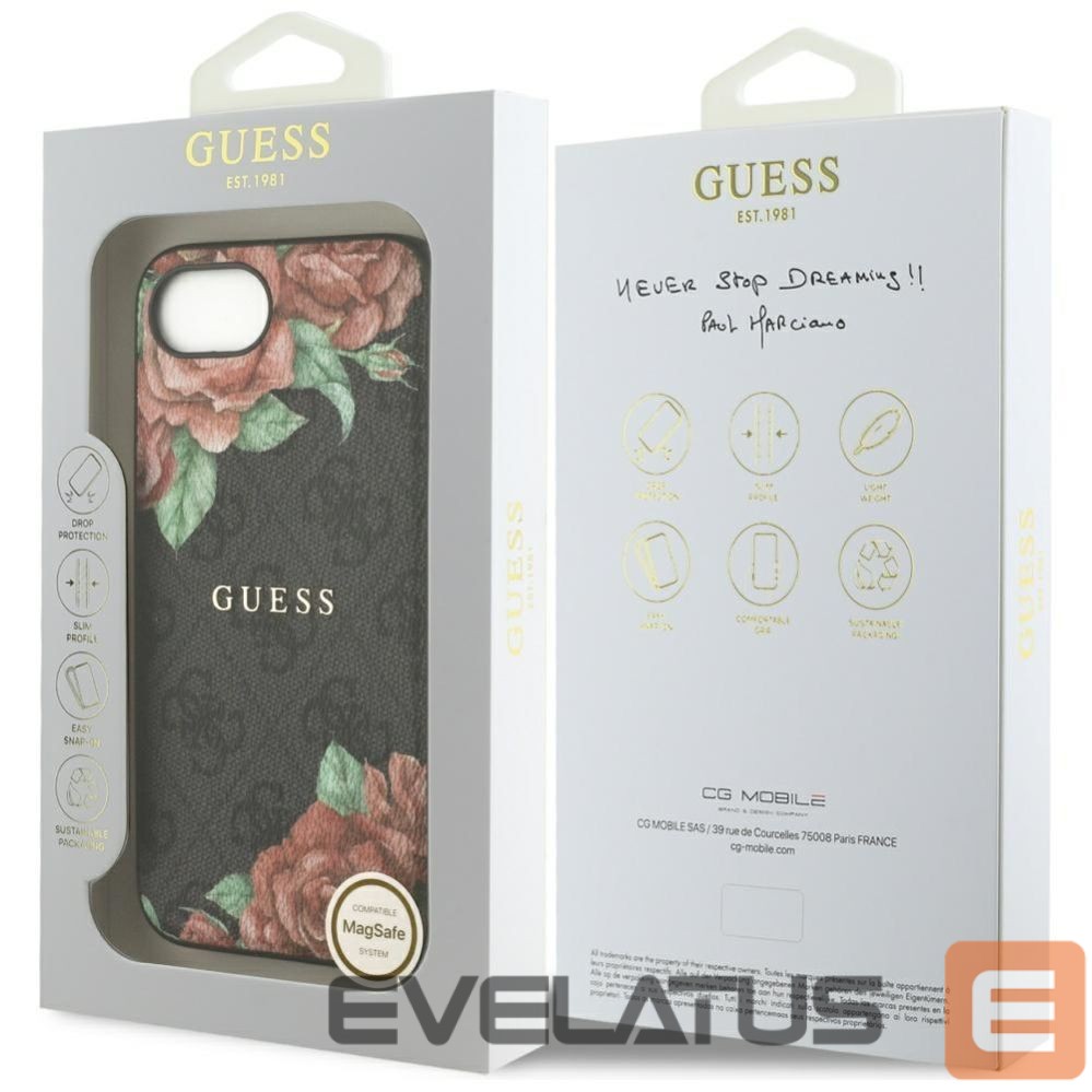 Other goods Guess Guess 4G Flowers Print MagSafe case for iPhone 16e - black
