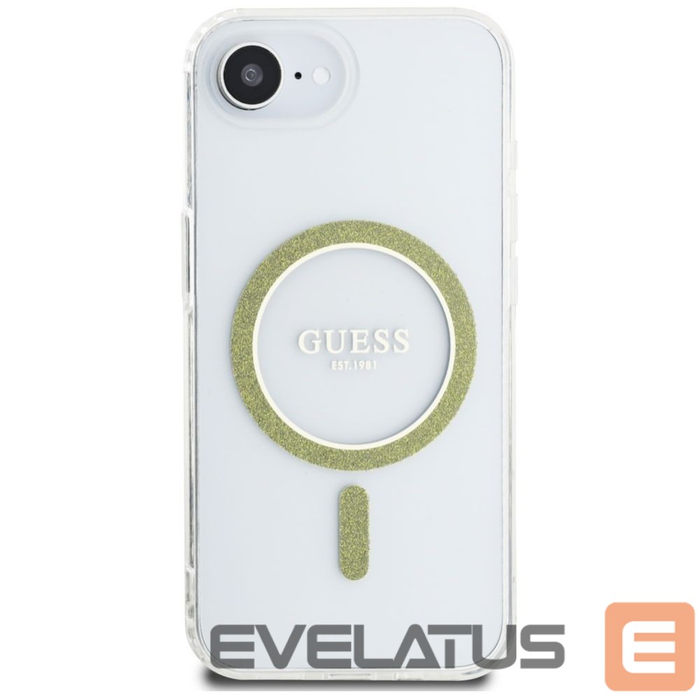 Other goods Guess Guess IML Glitter Circle MagSafe iPhone 16e Case - Clear