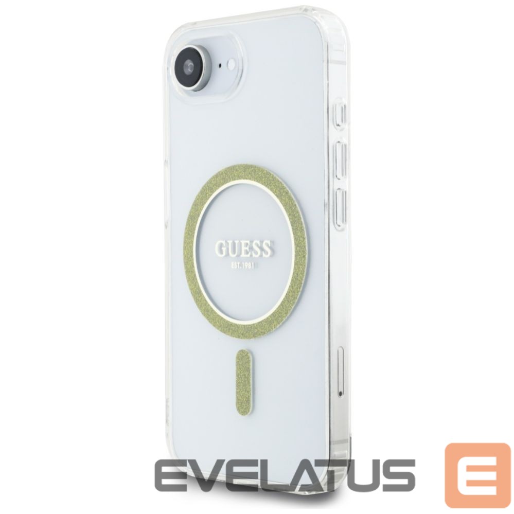 Other goods Guess Guess IML Glitter Circle MagSafe iPhone 16e Case - Clear