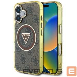 Other goods Guess  Guess IML Metal Glitter 4G Circle Triangle MagSafe Case for iPhone 16 - Brown 