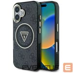 Other goods Guess  Guess IML Metal Glitter 4G Circle Triangle MagSafe Case for iPhone 16 - Black 