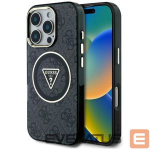 Other goods Guess  Guess IML Metal Glitter 4G Circle Triangle MagSafe Case for iPhone 16 Pro - Black 