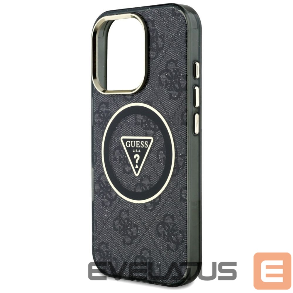 Other goods Guess Guess IML Metal Glitter 4G Circle Triangle MagSafe Case for iPhone 16 Pro - Black