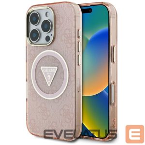 Other goods Guess  Guess IML Metal Glitter 4G Circle Triangle MagSafe Case for iPhone 16 Pro Max - Pink 