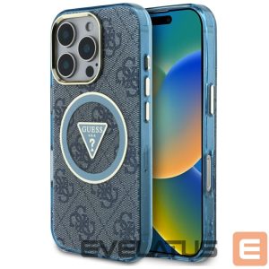 Other goods Guess  Guess IML Metal Glitter 4G Circle Triangle MagSafe Case for iPhone 16 Pro - Blue 