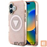 Other goods Guess  Guess IML Metal Glitter 4G Circle Triangle MagSafe case for iPhone 16 - pink 