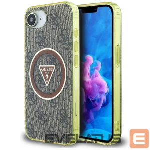 Other goods Guess  Guess IML Metal Glitter 4G Circle Triangle MagSafe case for iPhone 16e - brown 
