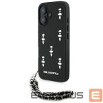 Other goods Karl Lagerfeld  Karl Lagerfeld Saffiano Crystals w/Chain iPhone 16 Case - Black 