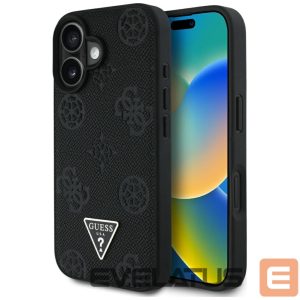 Other goods Guess  Guess Grained Hot Stamp Peony Triangle Logo MagSafe Case for iPhone 16 - Black 