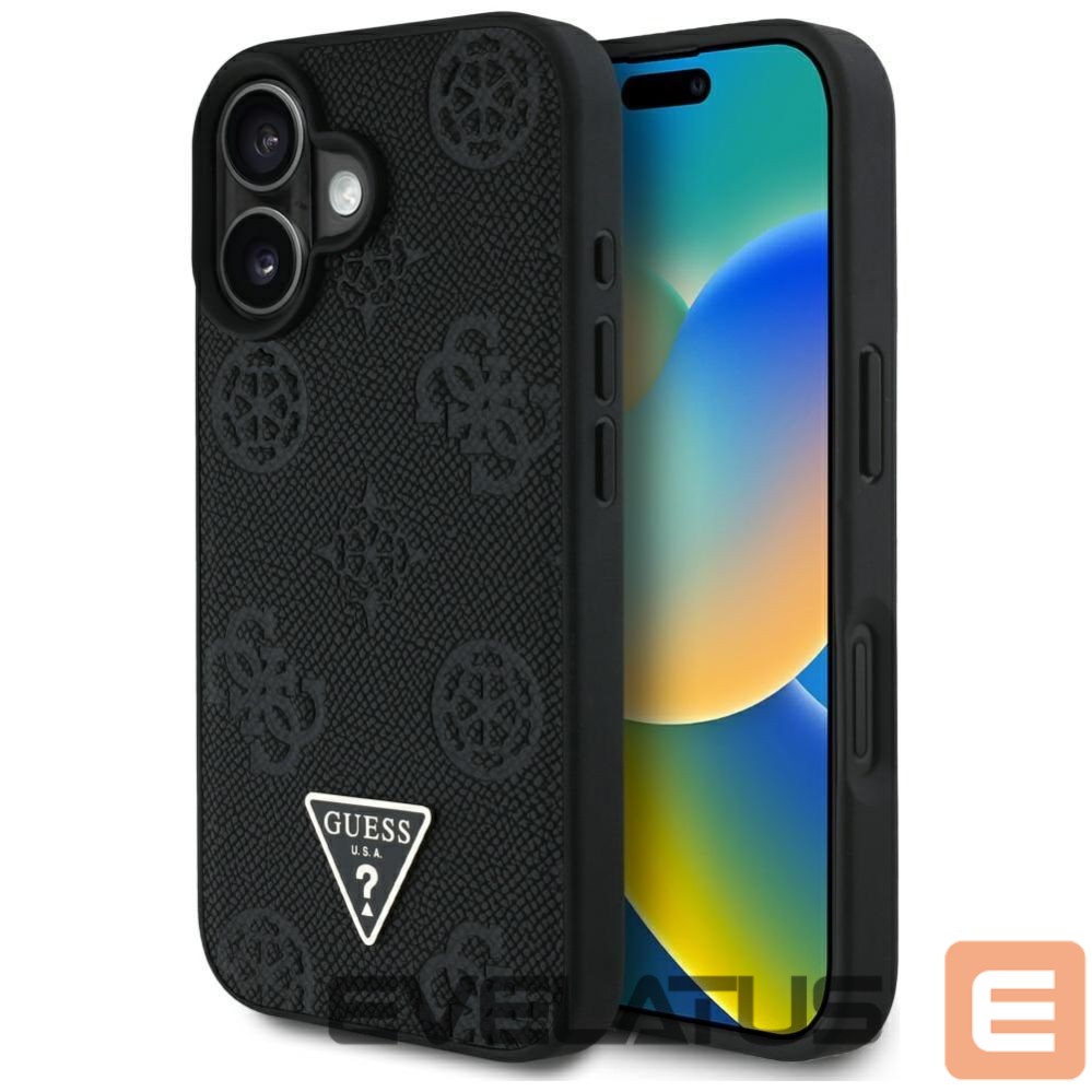 Other goods Guess Guess Grained Hot Stamp Peony Triangle Logo MagSafe Case for iPhone 16 - Black